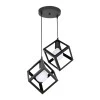 Thora Megapap metallic two-light ceiling light E27  in black color 22x22x70cm.