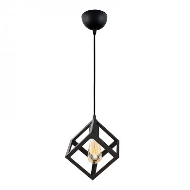 Thora Megapap metallic single-light ceiling light E27  in black color 22x22x70cm.