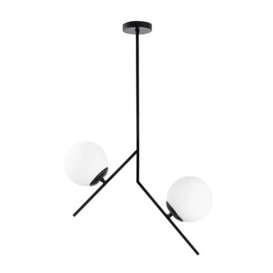 Tima Megapap E27 metallic ceiling lamp in black color 43x15x74cm.