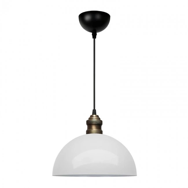 Tomas Megapap  E27 metallic ceiling lamp in white color Ø25x100cm.