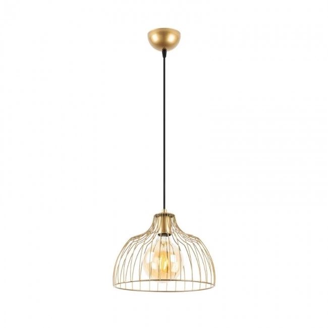 Treiso Megapap  E27 metallic ceiling lamp in gold color Ø28x126cm.