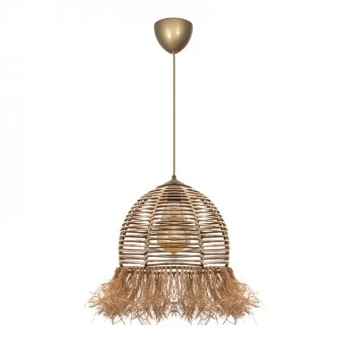 Varena Megapap E27 paper ceiling light in natural color Ø30x70cm.