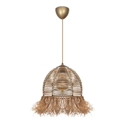 Φωτιστικό οροφής Varena Megapap E27 χάρτινο μονόφωτο χρώμα φυσικό Ø30x70εκ.