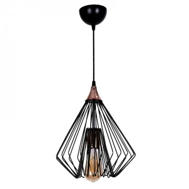 Verder Megapap metallic ceiling light in black color Ø25x70cm.