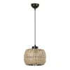 Vermont Megapap Ε27 rattan ceiling light in natural color Φ16x70cm.