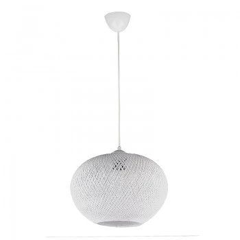 Visca Megapap E27 rope ceiling light in white color 35x35x75cm.