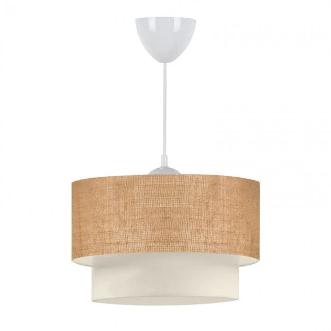Whitehouse Megapap E27  juta fabric ceiling lamp in beige color 30x20x55cm.