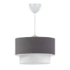 Whitehouse Megapap fabric ceiling lamp in grey color 30x20x55cm.
