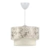 Whitehouse Megapap fabric ceiling lamp in white - black color 30x20x55cm.