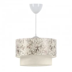 Whitehouse Megapap fabric ceiling lamp in white - black color 30x20x55cm.