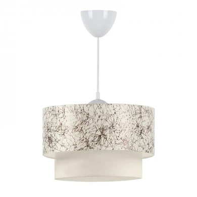 Whitehouse Megapap fabric ceiling lamp in white - black color 30x20x55cm.
