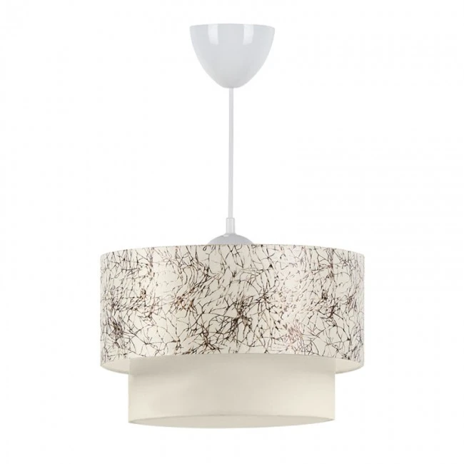 Whitehouse Megapap fabric ceiling lamp in white - black color 30x20x55cm.