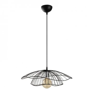 Yildo Megapap E27 metallic ceiling lamp in black color Φ50x111cm.