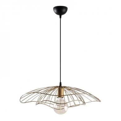 Yildo Megapap E27 metallic ceiling lamp in vintage gold color Φ50x111cm.