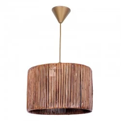 Zale Megapap E27 paper ceiling light in brown color 28x28x65cm.