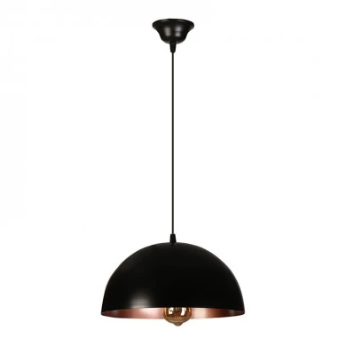 Zalika Megapap metallic single-light ceiling light in black color 30x15x80cm.