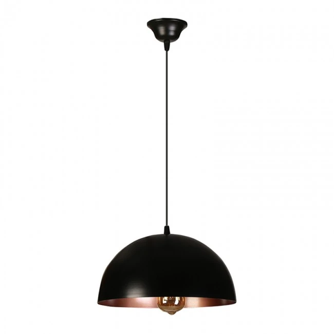 Zalika Megapap metallic single-light ceiling light in black color 30x15x80cm.