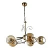 Ceiling lamp Zara Megapap E27 metal five-light bronze color Φ52x75cm.