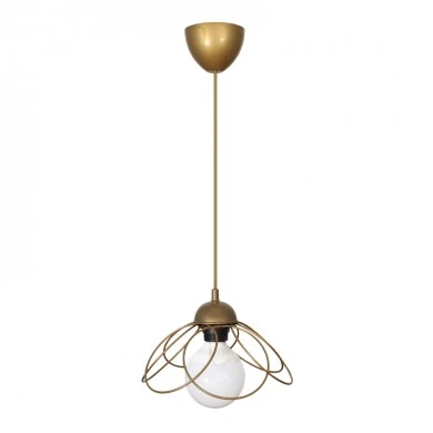Zufash Megapap E14 metallic single-light ceiling light in golden color 25x25x60cm.