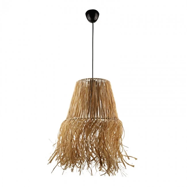 Zurich Megapap E27 sisal ceiling light in natural color 30x30x90cm.