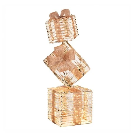 ILLUMINATED GOLD COLUMN OF GIFTS 50x50x150CM WITH 2080 WARM WHITE LED  IP44