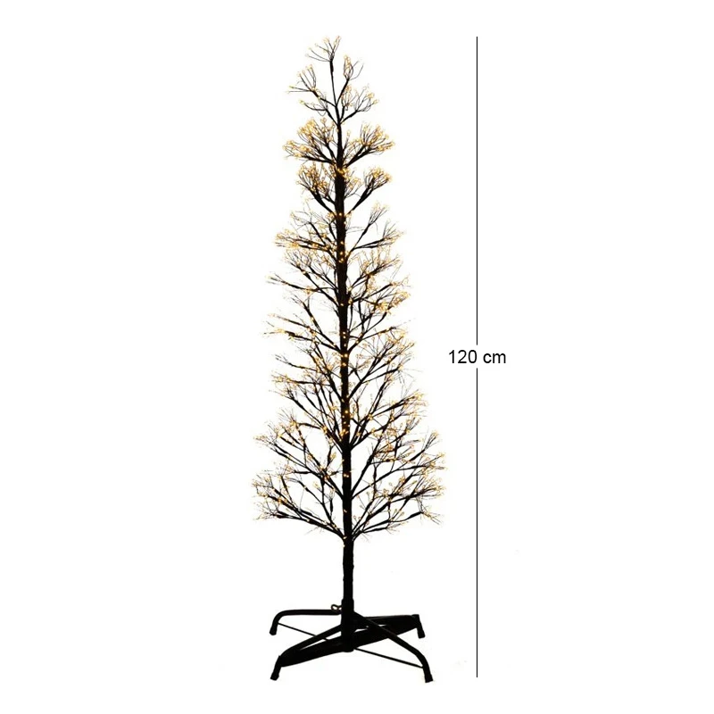ΦΩΤΙΖΟΜΕΝΟ ΔΕΝΤΡΟ 120EK ΜΕ 1500 LED ΛΑΜΠΑΚΙΑ ΘΕΡΜΟ ΛΕΥΚΟ ΣΕ ΜΑΥΡΗ ΜΕΤΑΛΛΙΚΗ ΒΑΣΗ Φ35ΕΚ