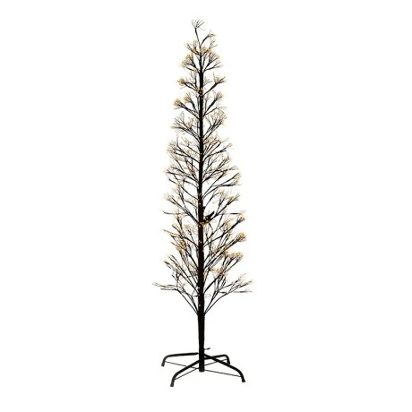 ILLUMINATED XMAS TREE 150CM WITH 2000 WARM WHITE LED ON BLACK METAL BASE D45CM