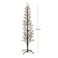 ILLUMINATED XMAS TREE 150CM WITH 2000 WARM WHITE LED ON BLACK METAL BASE D45CM