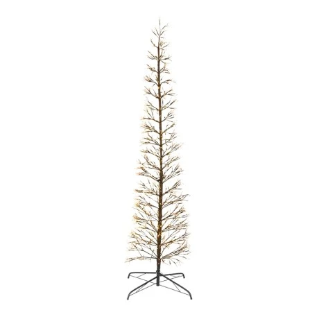 ILLUMINATED XMAS TREE 210CM WITH 4000 WARM WHITE LED ON BLACK METAL BASE D70CM
