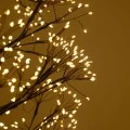 ILLUMINATED XMAS TREE 210CM WITH 4000 WARM WHITE LED ON BLACK METAL BASE D70CM