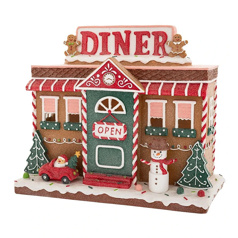 ΦΩΤΙΖΟΜΕΝΟ ΠΟΛΥΡΕΖΙΝ GINGERBREAD ΕΣΤΙΑΤΟΡΙΟ 30Χ15Χ26ΕΚ