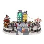 XMAS ANIMATED AND LIGHTED VILLAGE WITH SKI SLOPE INCLUDING ADAPTOR 41X27,5X20CM