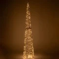 ILLUMINATED GOLD CONE 28X28X150CM WITH 720 WARM WHITE LED IP44