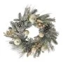 FROSTED WREATH WITH GOLD BERRIES AND BAUBLES 55CM