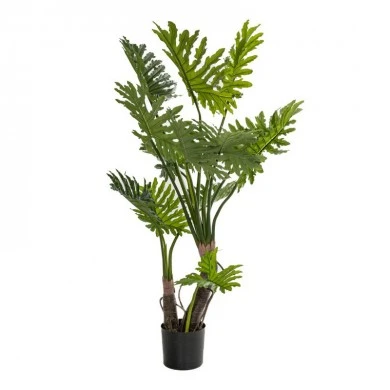 ARTIFICIAL PHYLLODENDRON PLANT WITH 15 LEAVES IN PLASTIC POT D18X20CM