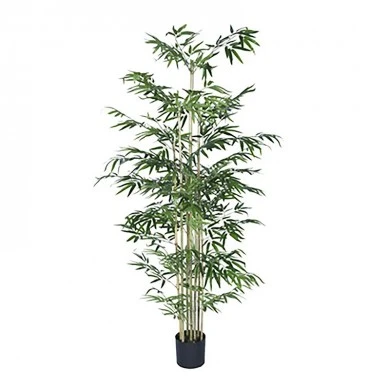 ARTIFICIAL BAMBOOS 190 CM WITH 1400 LEAVES IN PLASTIC POT 17X15 CM