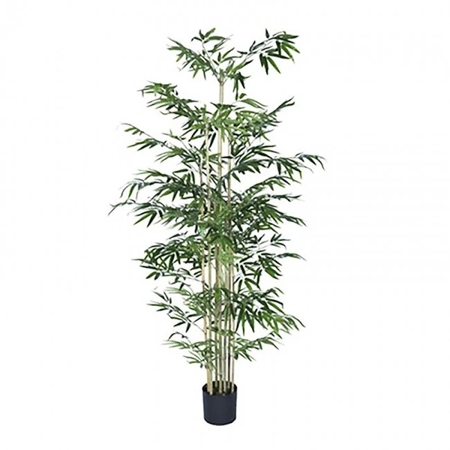 ARTIFICIAL BAMBOOS 190 CM WITH 1400 LEAVES IN PLASTIC POT 17X15 CM