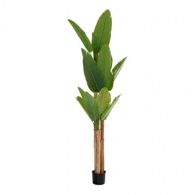 ARTIFICIAL RAVENALA PLANT WITH 23 LEAVES IN PLASTIC POT 260CM