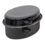 Oval enameled hull in black color 38cm.