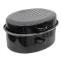 Oval enameled hull in black color 42cm.