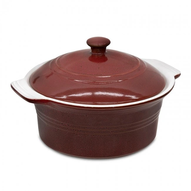 Fireproof circled hull in red color 29x26x11,5cm.