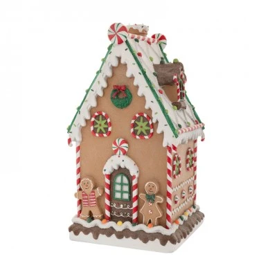 RESIN GINGERBREAD HOUSE 28X28X51CM