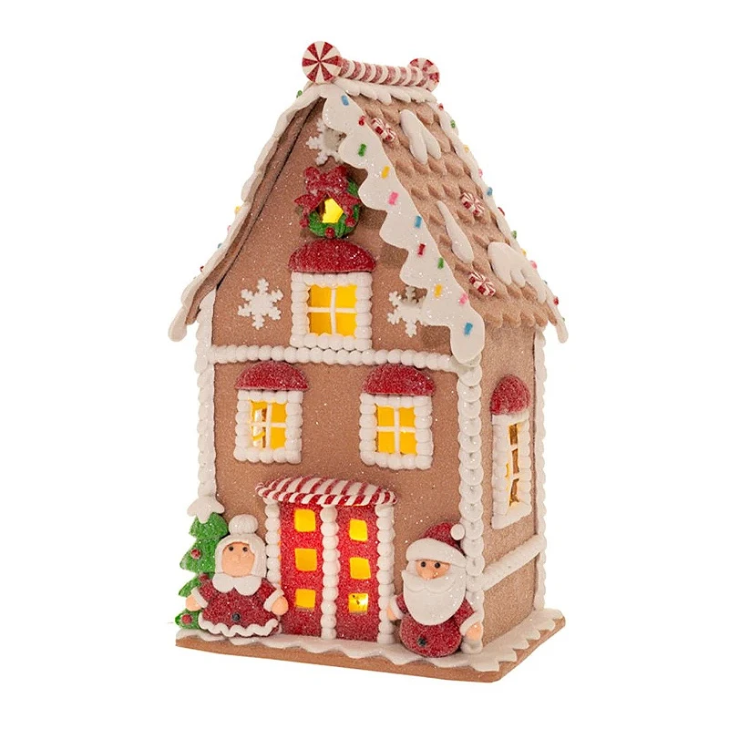 GINGERBREAD ΣΠΙΤΑΚΙ ΜΕ LED ΦΩΣ 16Χ13Χ29ΕΚ