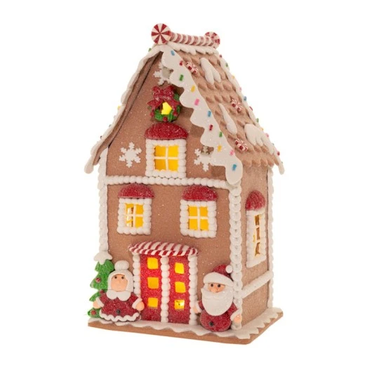 GINGERBREAD ΣΠΙΤΑΚΙ ΜΕ LED ΦΩΣ 16Χ13Χ29ΕΚ