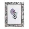 GRAY METAL PHOTO FRAME WITH EMBOSSED DIGITAL PRINTING AND LIQUID GLASS EFFECT 21,5X16,5CM