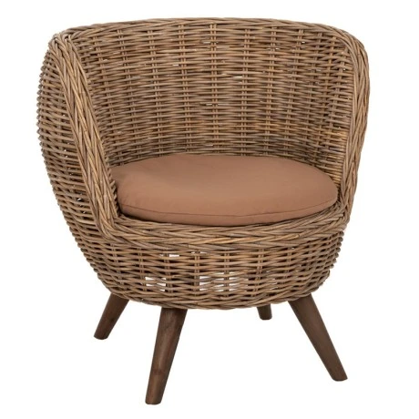 GREY RATTAN ROUND ARMCHAIR 77X72X76CM