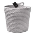 GREY PAPER ROPE BASKET D17X18CM