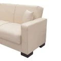 Corner sofa bed reversible with storage space Dumma pakoworld cream fabric 226x146x86cm