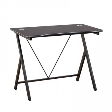 ΓΡΑΦΕΙΟ 100X50X75εκ.ΜΑΥΡΟ MDF/ΜΑΥΡΟ ΜΕΤΑΛΛΙΚΟ