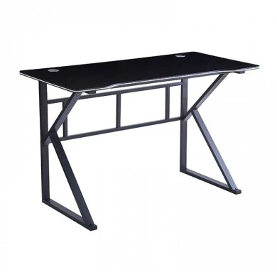 ΓΡΑΦΕΙΟ 120X60X75εκ.ΜΑΥΡΟ MDF/ΜΑΥΡΟ ΜΕΤΑΛΛΙΚΟ